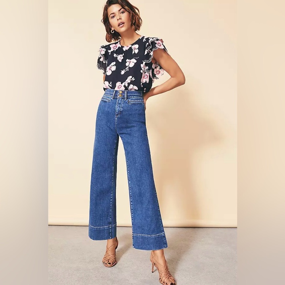 ANN TAYLOR The Wide Leg Crop Jean (10)